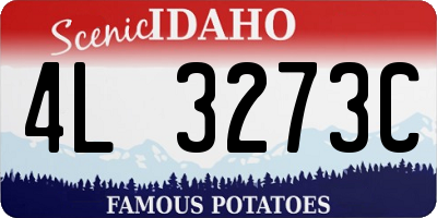 ID license plate 4L3273C