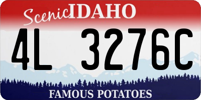 ID license plate 4L3276C