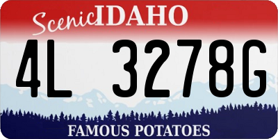ID license plate 4L3278G
