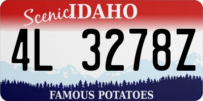 ID license plate 4L3278Z