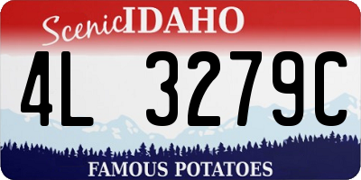 ID license plate 4L3279C