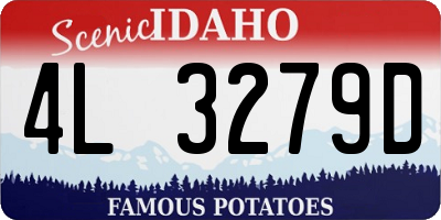 ID license plate 4L3279D