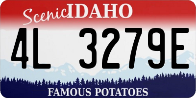 ID license plate 4L3279E