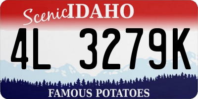 ID license plate 4L3279K
