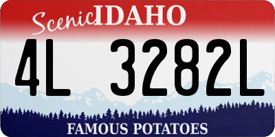 ID license plate 4L3282L