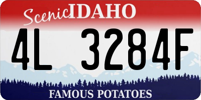 ID license plate 4L3284F