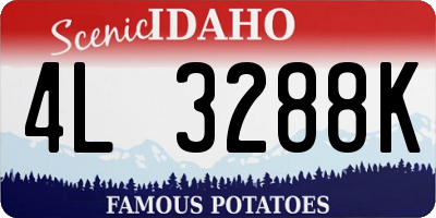 ID license plate 4L3288K