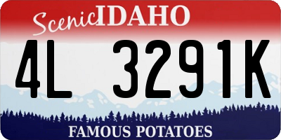 ID license plate 4L3291K