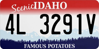 ID license plate 4L3291V