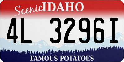 ID license plate 4L3296I