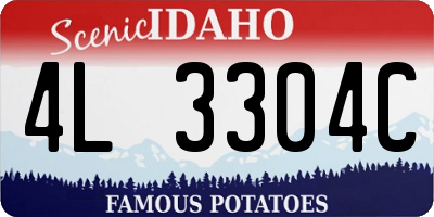 ID license plate 4L3304C