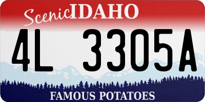 ID license plate 4L3305A