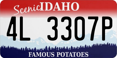 ID license plate 4L3307P