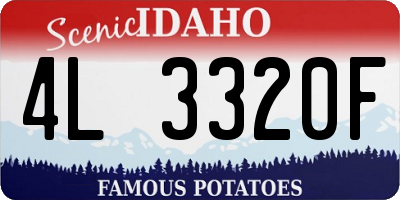 ID license plate 4L3320F