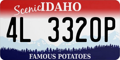 ID license plate 4L3320P