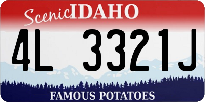 ID license plate 4L3321J