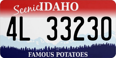 ID license plate 4L3323O