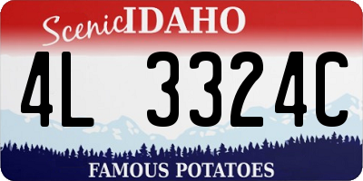 ID license plate 4L3324C