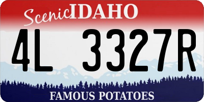 ID license plate 4L3327R