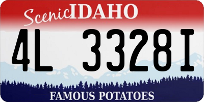 ID license plate 4L3328I