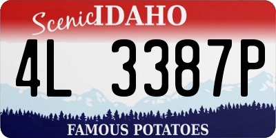 ID license plate 4L3387P