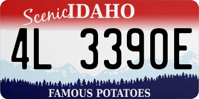 ID license plate 4L3390E