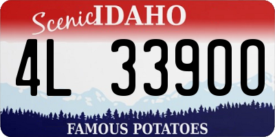 ID license plate 4L3390O