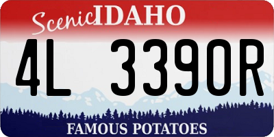 ID license plate 4L3390R