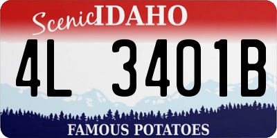ID license plate 4L3401B