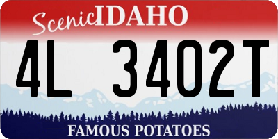 ID license plate 4L3402T