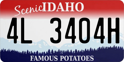 ID license plate 4L3404H