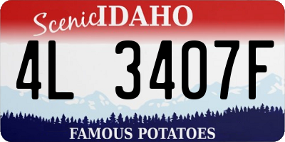 ID license plate 4L3407F