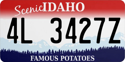 ID license plate 4L3427Z