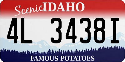 ID license plate 4L3438I