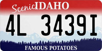 ID license plate 4L3439I