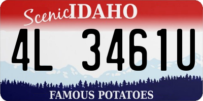 ID license plate 4L3461U