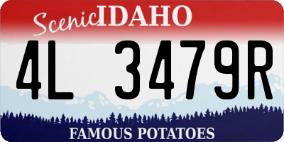 ID license plate 4L3479R