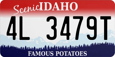 ID license plate 4L3479T