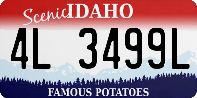 ID license plate 4L3499L