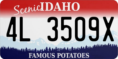 ID license plate 4L3509X