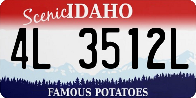ID license plate 4L3512L
