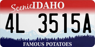 ID license plate 4L3515A