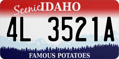 ID license plate 4L3521A