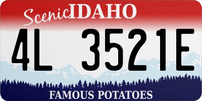 ID license plate 4L3521E