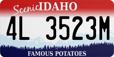 ID license plate 4L3523M