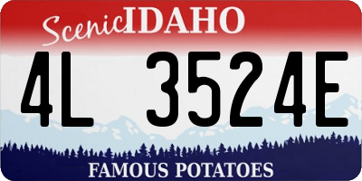 ID license plate 4L3524E