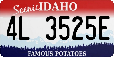 ID license plate 4L3525E