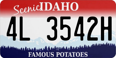 ID license plate 4L3542H