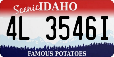 ID license plate 4L3546I