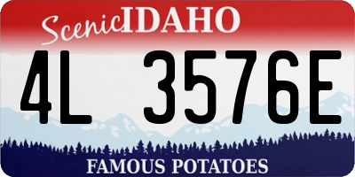 ID license plate 4L3576E